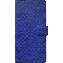 Microsonic Samsung Galaxy S23 Ultra Kılıf Fabric Book Wallet Lacivert