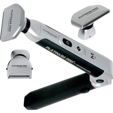 Mangroomer Platinum Pro 3 Amortisör Esnek Başlığı, Elektrikli Menteşe, Aşırı Uzanma Kolu ve Bonus Kılıf ile Yeni Sırt Tıraş Makinesi
