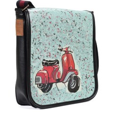 Perabags Vespa Baskılı Çapraz Çanta