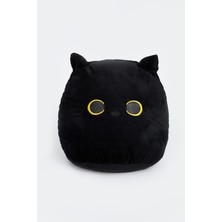 Ecrou Kara Kedi Yastık 35 cm Siyah