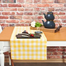 Dc Home Kareli Runner - 45X150 cm - Sarı