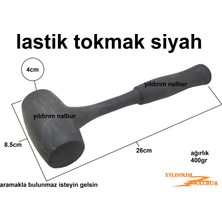 Yıldırım Nalbur Lastik Tokmak Büyük Saplı Plastik Tokmak Çekiç Siyah