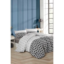 Tabu Home Geometrik Antrasit Çift Kişilik Nevresim Seti