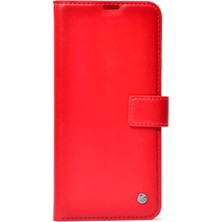 Case 4U Xiaomi Redmi 10C Kılıf Tam Koruma Stand Olabilen Cüzdanlı Kar Deluxe Kapak Kırmızı