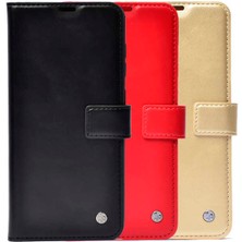 Case 4U Xiaomi Redmi 10C Kılıf Tam Koruma Stand Olabilen Cüzdanlı Kar Deluxe Kapak Kırmızı