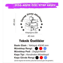 Kaşem Kişiye Özel Yuvarlak Otomatik Kitap Kaşesi D150