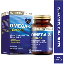 Nutraxin Vitals Omega-3 + CO-Q10 60 Softgel