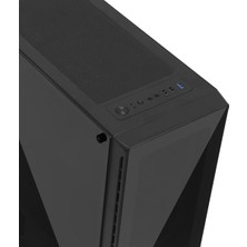 Frısby FC-9355G 600W 80+ 4X120MM Double Slım Rıng Fan USB 3.0 Gamıng Siyah Kasa