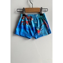 Podium Giyim Yeni Sezon Kids Erkek Çocuk Timsah Desenli Hızlı Kuruyan  Boxer  Mayo