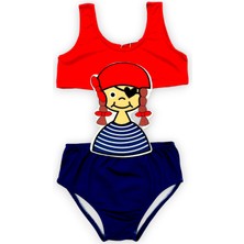 Lolli Boom Kids  Kız Çocuk Çizgi Film Karakterli Figürlü Mayokini Yeni Sezon