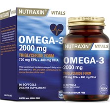 Nutraxin Omega 3 2000 mg 60 Softgel Balık Yağı