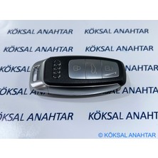 Köksal Anahtar Audi A3, Q2, Q3 Keyless Start & Stop Sustalı Anahtarlı Modeller Için 2023 Silver Audi Kumanda Kabı