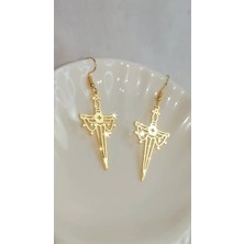 Nida Jewelry 925 Ayar Gümüş Kılıç Küpe