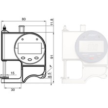 Dasqua 2140-8110 Dijital Kalınlık Kompratörü (0.01 Mm)