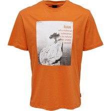 Only & Sons O Yaka Baskılı Turuncu Erkek T-Shirt 22025271_ONSPAUL Reg Photoprınt Ss