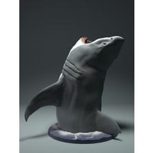 House Of Figure Büyük Beyaz Köpekbalığı Büstü  20CM Dekorasyon-Hediyelik Ürün-Dekoratif Raf Ürünü-Hobi-Figür
