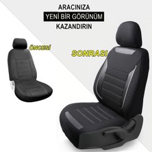 Z&C MAXTECH Dacia Dokker 2+1 Deri Detaylı Ticari Oto Koltuk Kılıfı Seti Smart Sb-T