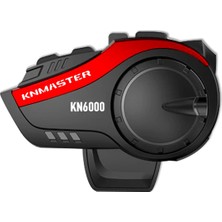 Knmaster KN6000 Motosiklet Kask Interkom Bluetooth Intercom Kulaklık Seti Kırmızı