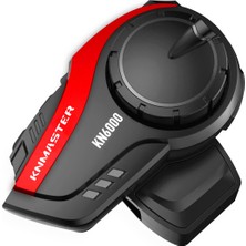 Knmaster KN6000 Motosiklet Kask Interkom Bluetooth Intercom Kulaklık Seti Kırmızı