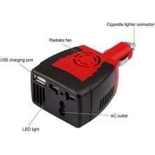 Platoon 150 Watt Inverter 12 Volt 220 Volt Çevirici 150W Araç Çakmak Power Inverter 12V To 220V Invertör Çevirici Dönüştürücü + USB Port