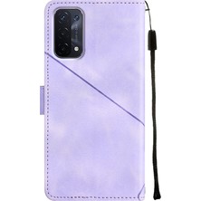 Eabhulie A54 5G/A74 5G/A93 5g Için Deri Cüzdan Flip Stand Telefon Kılıfı - Mor (Yurt Dışından)