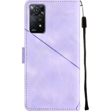 Eabhulie Redmi Note 11 Pro 5g/4g Için Deri Cüzdan Flip Stand Telefon Kılıfı - Mor (Yurt Dışından)