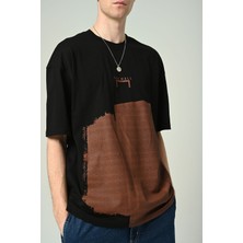 Don Q Shot Erkek Baskılı Oversize Kısa Kollu T-Shirt