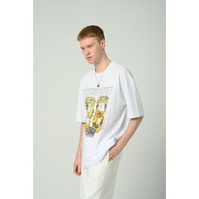 Don Q Shot Erkek Motif Baskılı Oversize Kısa Kollu T-Shirt