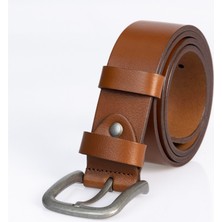 Tudors Erkek %100 Hakiki Deri 4 cm Spor Taba Renk Kemer