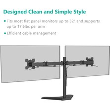 Ergoflex EF42 Steel Design 2-8 kg Çift Kol Asansörlü 13"-27" Desktop Monitör Standı