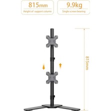 Ergoflex EF73 Steel Design 2-8 kg Çift Ekran Asansörlü 13"-27" Desktop Monitör Standı