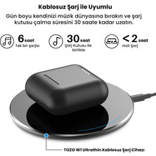 Tozo T6S Ip-X8 Su Geçirmez Kablosuz Şarj Özellikli Dokunmatik Kontrol Kulakiçi Kablosuz 5.3 Bluetooth Kulaklık