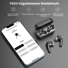 Tozo T6S Ip-X8 Su Geçirmez Kablosuz Şarj Özellikli Dokunmatik Kontrol Kulakiçi Kablosuz 5.3 Bluetooth Kulaklık