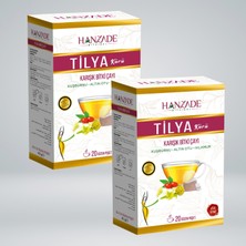 Hanzade Bitkisel Tilya Kürü Form Çayı Kuşburnu Altın Otu Ihlamur Karışık Bitki Çayı 20 Süzen Poşet x 2 Adet