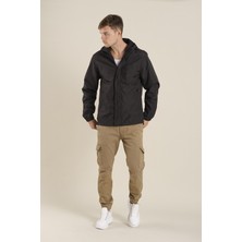 Oksit Ken Slim Fit Kapüşonlu Mevsimlik Mont