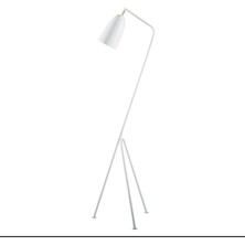 Rsylight Retro Metal Dekoratif Beyaz 3 Ayaklı Köşe Lambası Lambader
