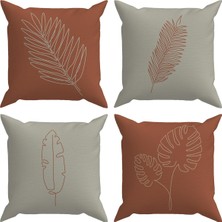 Evdek Botanical 4'lü Kırlent Kılıf DS26 45X45 cm