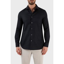 Emporio Armani Desenli % 100 Pamuk Regular Fit Uzun Kol Gömlek Erkek Gömlek 3R1C86 1K0DZ F9A8