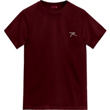 Raru Erkek %100 Pamuk T-Shirt Agnıtıo Bordo
