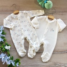 Renkli Puset Bebek Ekru 14'lü Hastane Çıkışı Yenidoğan Zıbın Seti Balık10