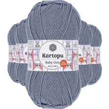 Kartopu 5 Adet Baby One Tüylenmeyen El Örgü İpi Yünü Jeans Mavi K571