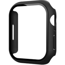 Case 4U Apple Watch Seri 1/2/3/4/5/6/7/8/SE/Ultra 38mm 40mm 41mm 42mm 44mm 45mm 49mm Kasa ve Ekran Koruyucu 360 Koruma Gard 01 Black
