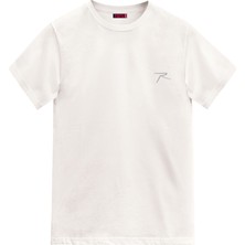 Raru Erkek %100 Pamuk T-Shirt Agnıtıo Beyaz