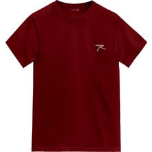 Raru Erkek %100 Pamuk T-Shirt Agnıtıo Bordo