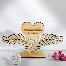 BK Kişiye Özel Isimli Yaprak Filizi Ahşap Biblo - 1