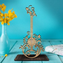 BK Kişiye Özel Saatli Gitar Ahşap Biblo - 5