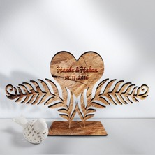 BK Kişiye Özel Isimli Yaprak Filizi Ahşap Biblo - 4