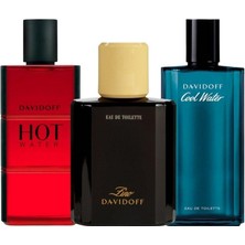 Davidoff Cool Water Edt 125ML + Hot Water Edt 110ML + Zino Edt 125 ml Erkek Parfüm Seti
