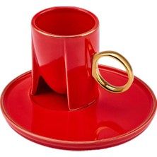 Karaca Adel Kırmızı 2 Kişilik Espresso Fincanı 75 ml