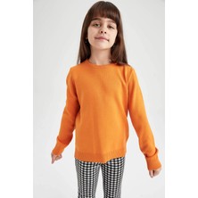 DeFacto Kız Çocuk Bisiklet Yaka Ekstra Yumuşak Kazak N8505A622AU